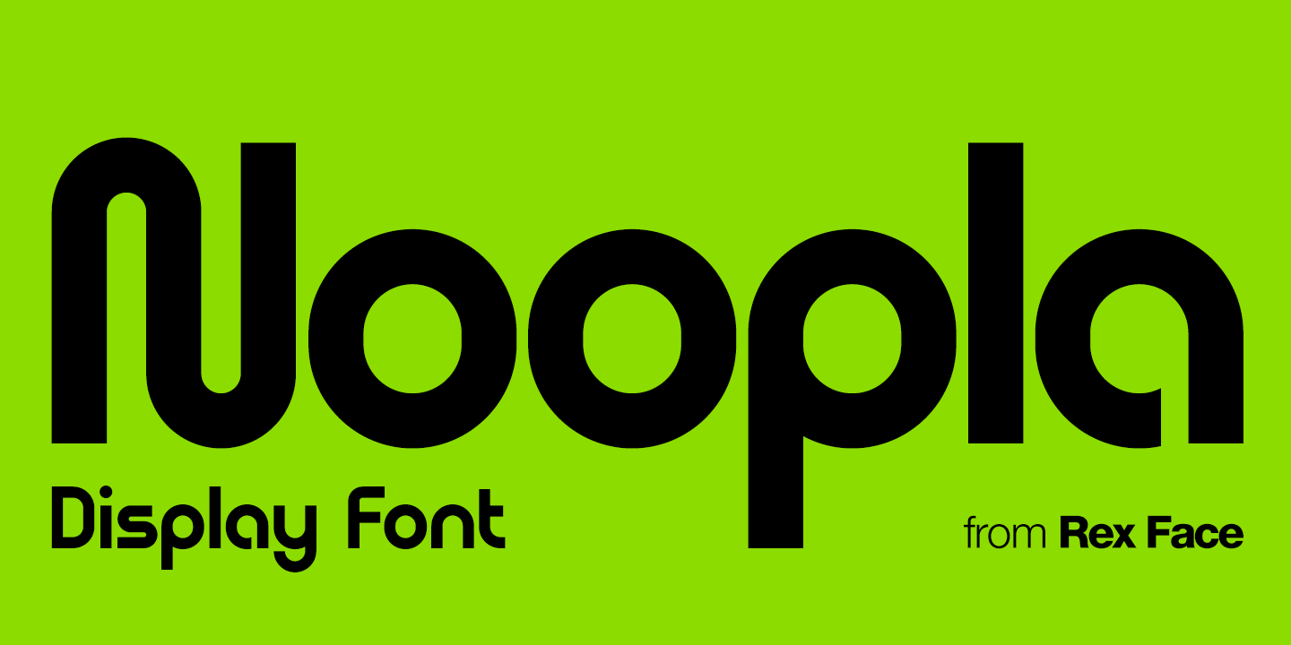 Пример шрифта Noopla